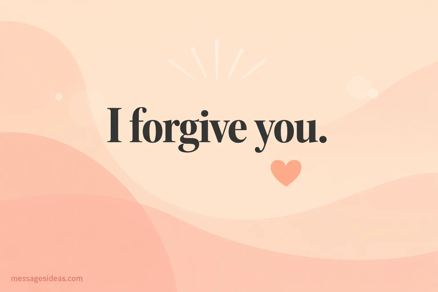 Minimal pastel illustration with bold centered text saying I forgive you, representing simple forgiveness and emotional healing