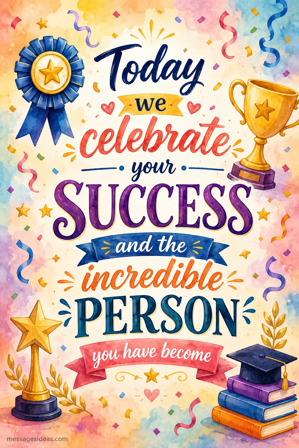 Today we celebrate your success and the incredible person you have become