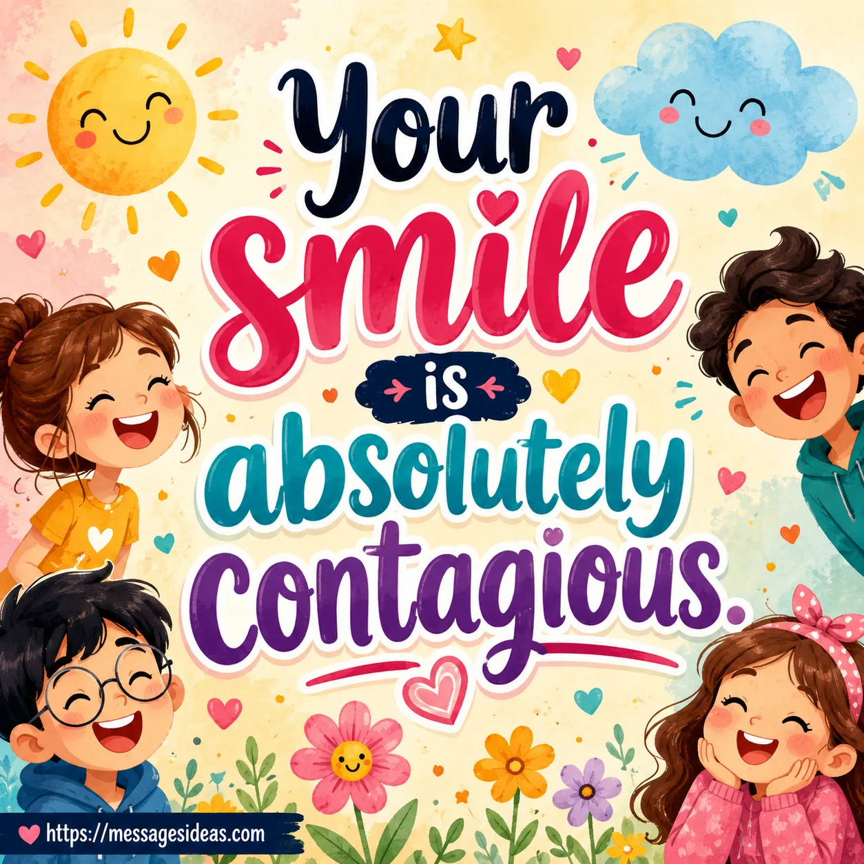 Your smile is absolutely contagious.