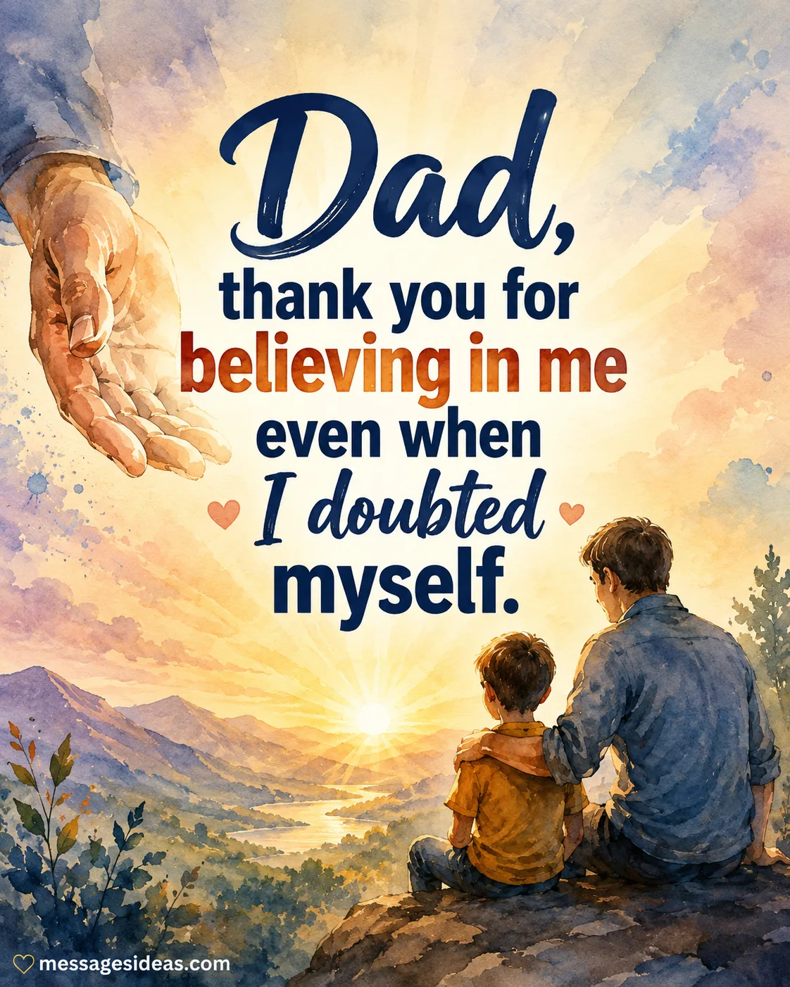 Dad thank you for believing in me even when I doubted myself