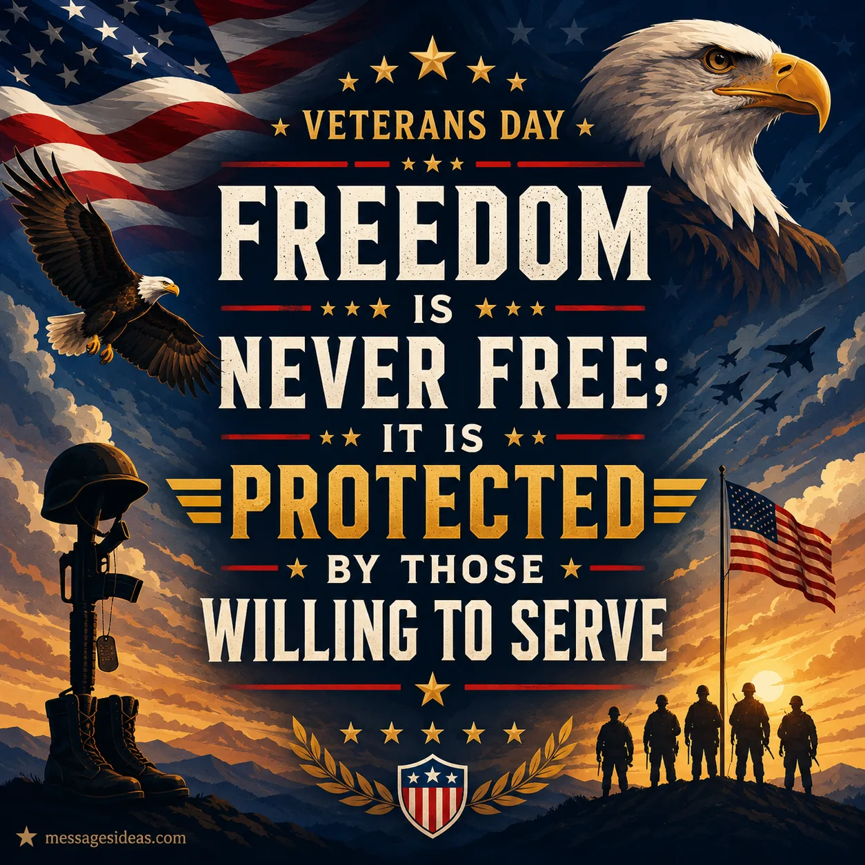 Freedom is never free; it is protected by those willing to serve
