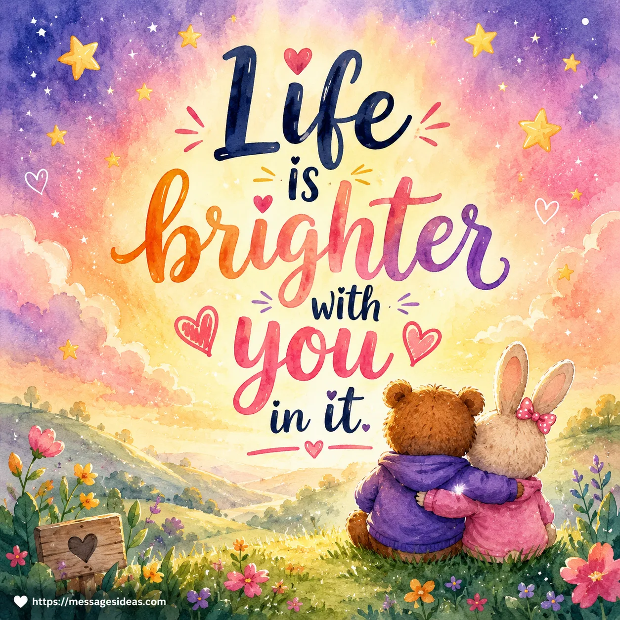 Life is brighter with you in it.