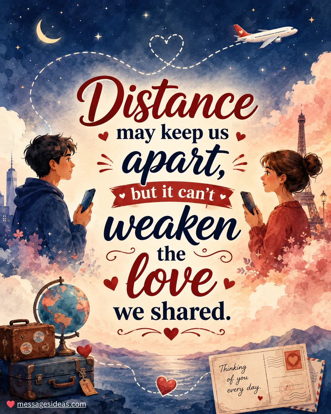 Distance may keep us apart but love remains strong