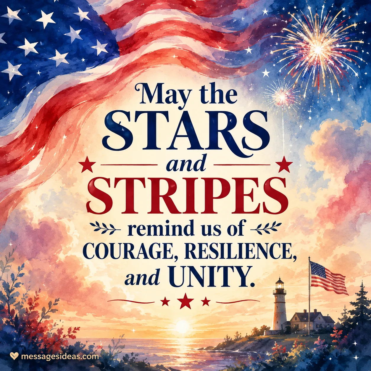 May the stars and stripes remind us of courage resilience and unity