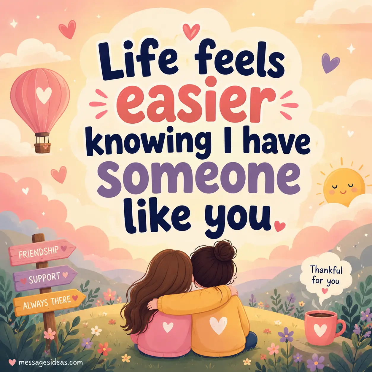 Life feels easier knowing I have someone like you